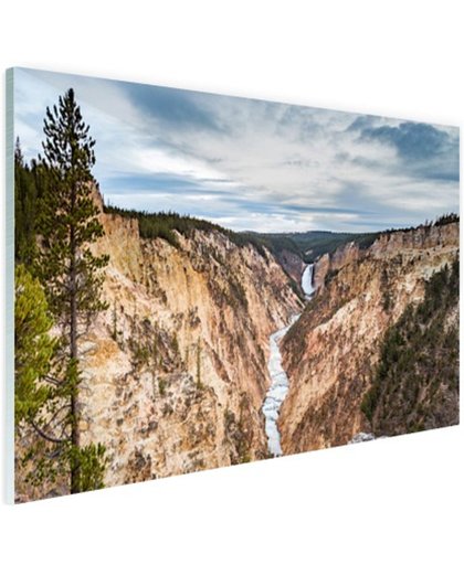 FotoCadeau.nl - Yellowstone Verenigde Staten Glas 60x40 cm - Foto print op Glas (Plexiglas wanddecoratie)