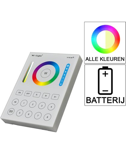Milight 8-zone Touch Panel RF voor alle kleuren op batterij of stroom