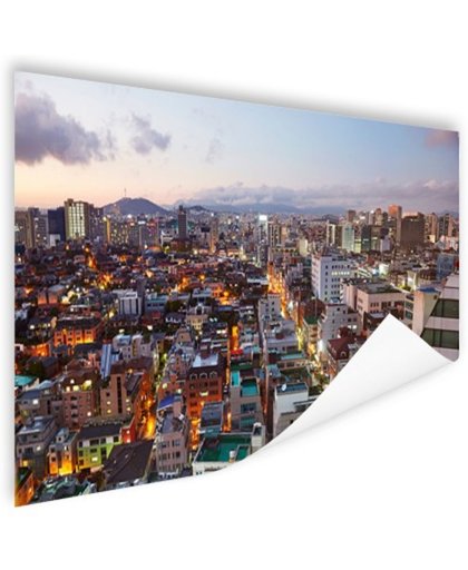 FotoCadeau.nl - Luchtfoto Gangnam district Seoul Poster 90x60 cm - Foto print op Poster (wanddecoratie)