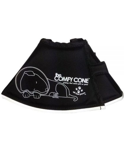 Comfy Cone Hondenkap Zwart - S LONG 24-30 CM / 20 CM HOO