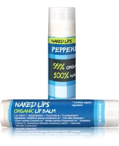 Naked Lips Lippenbalsem Pepermunt 99% biologisch (4.25 gram)