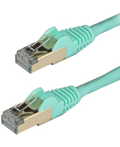 StarTech.com 3m aqua Cat6a Ethernet netwerkkabel shielded (STP) Cat6a patchkabel Cat 6a