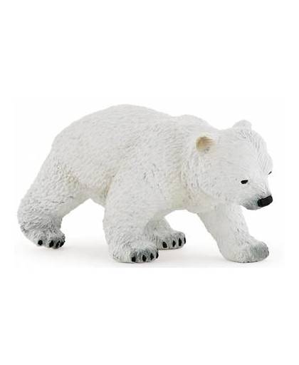 Plastic lopend ijsbeer welpje 8 cm