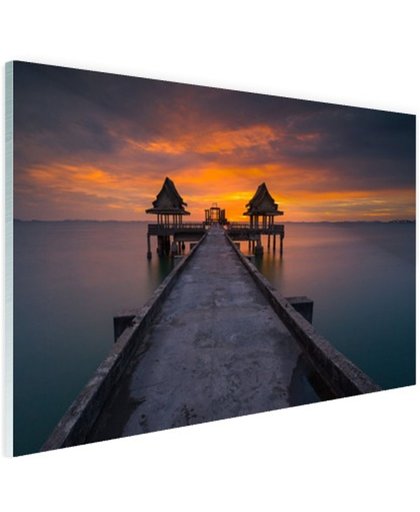 FotoCadeau.nl - Sunset in Thailand foto afdruk Glas 60x40 cm - Foto print op Glas (Plexiglas wanddecoratie)