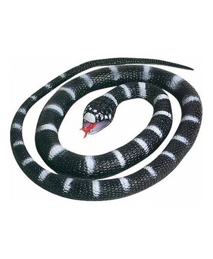 Rubberen zwarte slang 66 cm