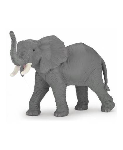 Plastic speelgoed grijze olifant 12 cm