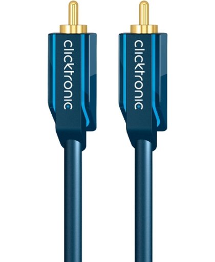 ClickTronic 2m Audio Cable 2m RCA RCA Blauw, Goud audio kabel