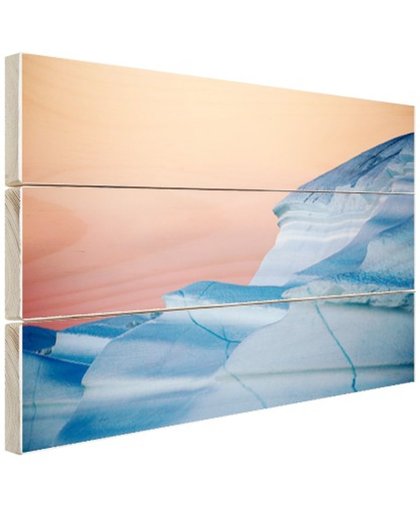FotoCadeau.nl - Zonsondergang Noordpool Hout 60x40 cm - Foto print op Hout (Wanddecoratie)