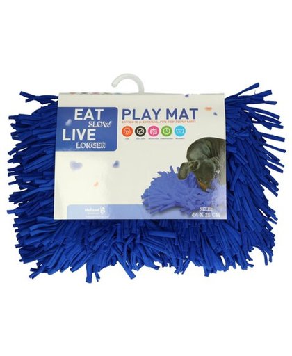 Eat Slow Live Longer Play Mat Blue