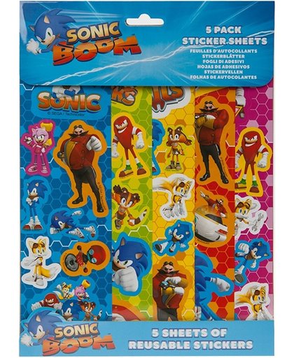 Gosh! Designs Stickervellen Sonic Boom Junior 5 Stuks