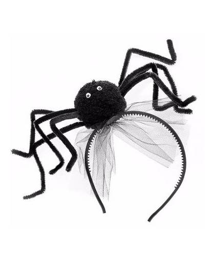 Halloween diadeem met zwarte spin