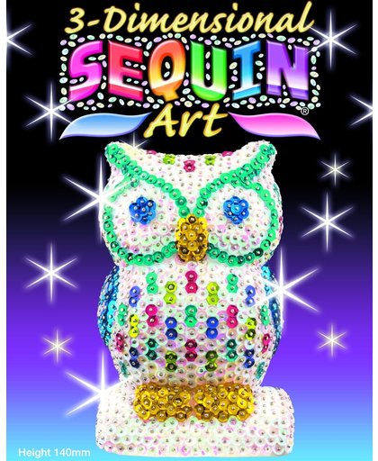 Sequin Art Pailletten Kunstwerk set 3D Uil
