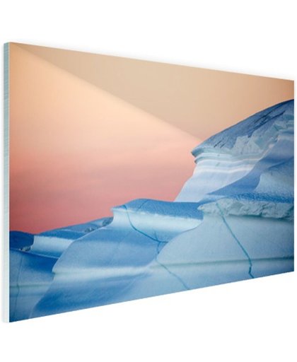 FotoCadeau.nl - Zonsondergang Noordpool Glas 90x60 cm - Foto print op Glas (Plexiglas wanddecoratie)
