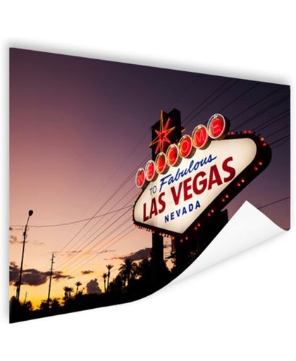 FotoCadeau.nl - Verlicht Las Vegas welkomsbord Poster 180x120 cm - Foto print op Poster (wanddecoratie)