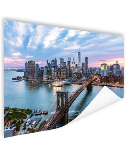 FotoCadeau.nl - Luchtfoto Brooklyn Bridge NY Poster 120x80 cm - Foto print op Poster (wanddecoratie)