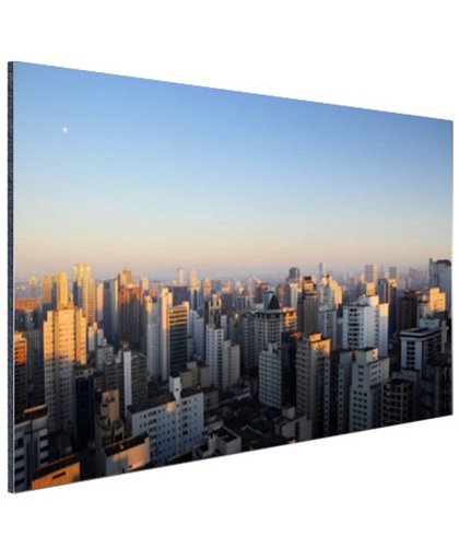 Sao Paulo in ochtendlicht Aluminium 180x120 cm - Foto print op Aluminium (metaal wanddecoratie)