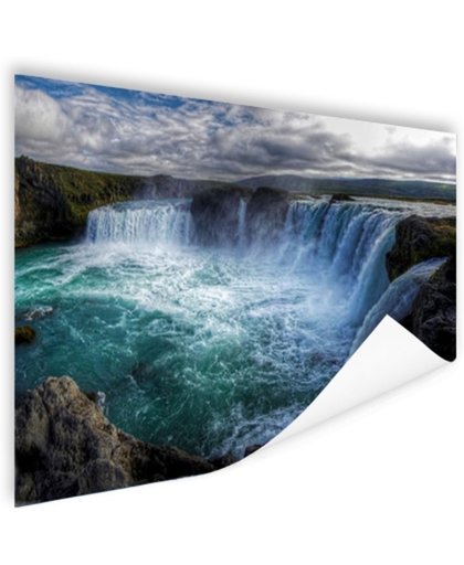 FotoCadeau.nl - IJslandse watervallen Poster 60x40 cm - Foto print op Poster (wanddecoratie)