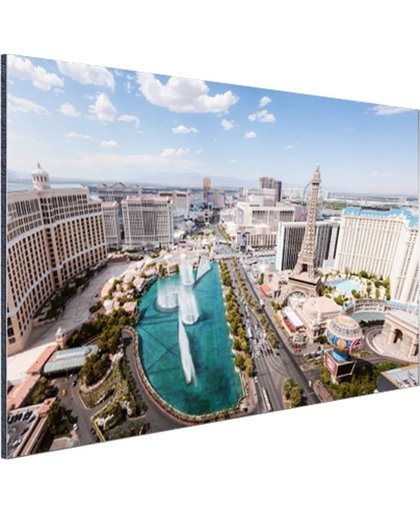 FotoCadeau.nl - Stadsbeeld Las Vegas overdag Aluminium 30x20 cm - Foto print op Aluminium (metaal wanddecoratie)