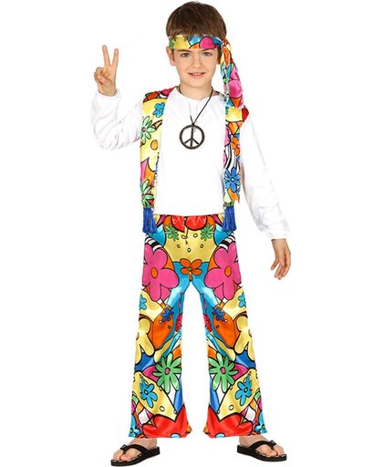 Bloemig hippie kostuum voor kinderen - Verkleedkleding