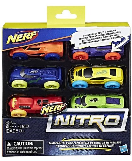 Hasbro Nerf Nitro foam racers 6-pack