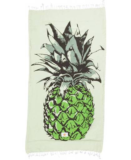 Mycha Ibiza – strandlaken – strandhanddoek – kikoy – ananas – groen – 100% katoen