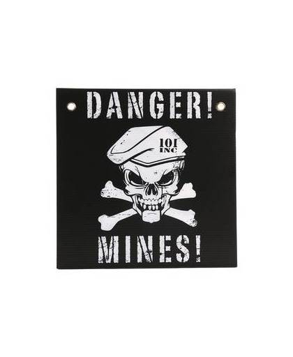 Danger mines muurplaat
