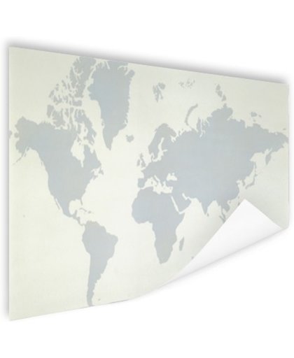 FotoCadeau.nl - Wereldkaart met grijstinten Poster 60x40