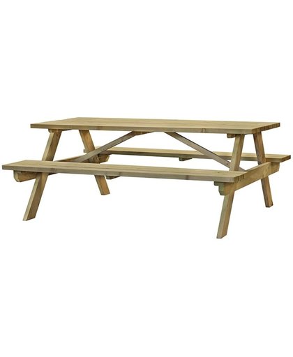 Boi picknicktafel met opklapbare banken - 180x154 cm - Tuinmeubelland