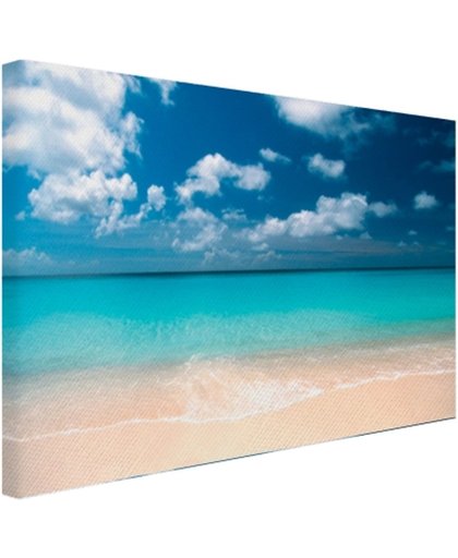 Knip Strand op Curacao Canvas 180x120 cm - Foto print op Canvas schilderij (Wanddecoratie)