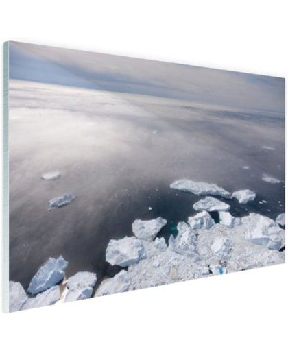 De Noordpool Glas 180x120 cm - Foto print op Glas (Plexiglas wanddecoratie)