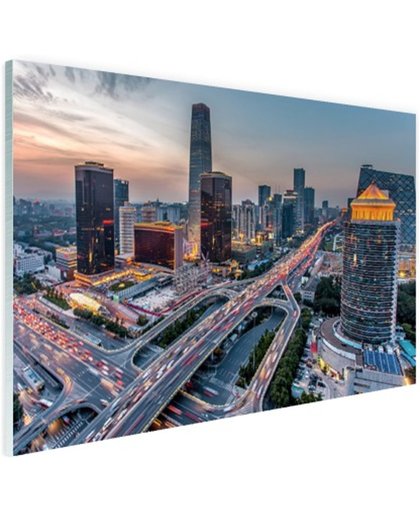 FotoCadeau.nl - Beijing centrale zakenwijk  Glas 90x60 cm - Foto print op Glas (Plexiglas wanddecoratie)