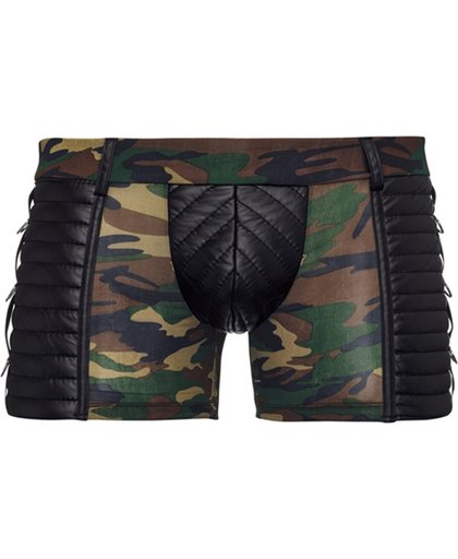 NEK – Camouflage Shorts Gewatteerd voor Ruige Uitstraling voor de Mannelijke Spelers – Maat M – Camo/Zwart