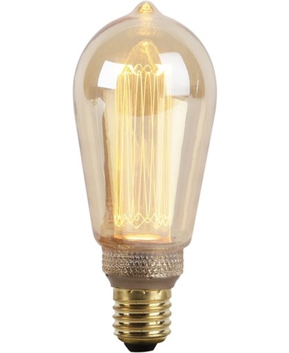 LUEDD E27 LED filamentlamp met amberkleurig glas 2.5W 120 lumen 1800K