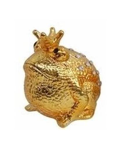 Spaarpot kikker koning goud 18 cm type 1