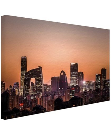 FotoCadeau.nl - Beijing skyline foto afdruk Canvas 30x20 cm - Foto print op Canvas schilderij (Wanddecoratie)