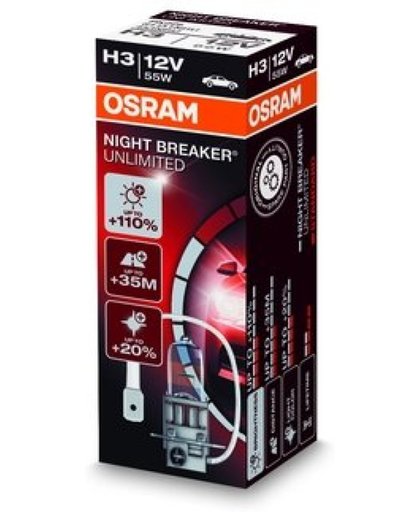 Osram Halogeen Night Breaker Unlimited - H3 - set van 2 blisters