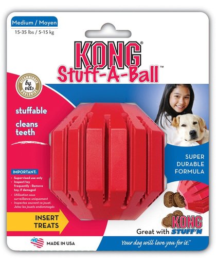 Kong Stuff-a- Ball Medium, voor honden met 5 -15 kg lichaamsgewicht