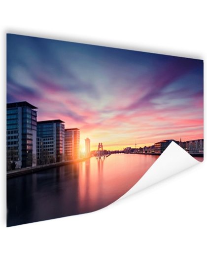 FotoCadeau.nl - Berlijn bij een geweldige zonsondergang Poster 90x60 cm - Foto print op Poster (wanddecoratie)