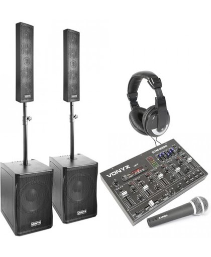 Complete Vonyx 2.2 geluidsinstallatie 1500W met bluetooth mixer