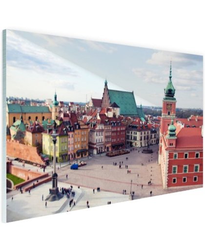 Warschau historisch centrum Glas 180x120 cm - Foto print op Glas (Plexiglas wanddecoratie)