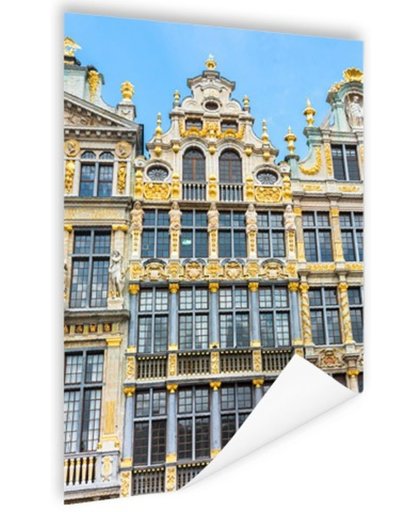 Decoratieve huizen Brussel Poster 75x150 cm - Foto print op Poster (wanddecoratie)