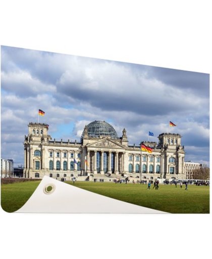 FotoCadeau.nl - Reichstag gebouw bewolkt Tuinposter 120x80 cm - Foto op Tuinposter (tuin decoratie)