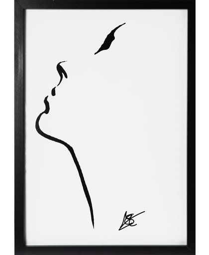 Riverdale Silhouette - Schilderij - 50x70cm - zwart