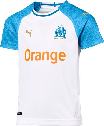 PUMA Olympique de Marseille HOME Shirt Replica Jr Wedstrijdshirt Kinderen - Puma White-Bleu Azur