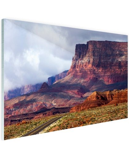 FotoCadeau.nl - Woestijnlandschap Amerika Glas 30x20 cm - Foto print op Glas (Plexiglas wanddecoratie)