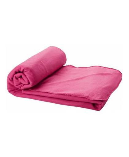 Fleece deken roze 150 x 120 cm