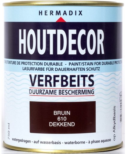 Hermadix Houtdecor verfbeits bruin 610 750 ml