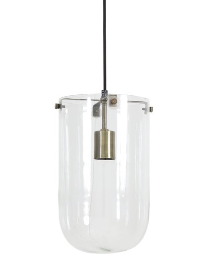 Light & Living Hanglamp MABLE - glas helder-antiek brons - S