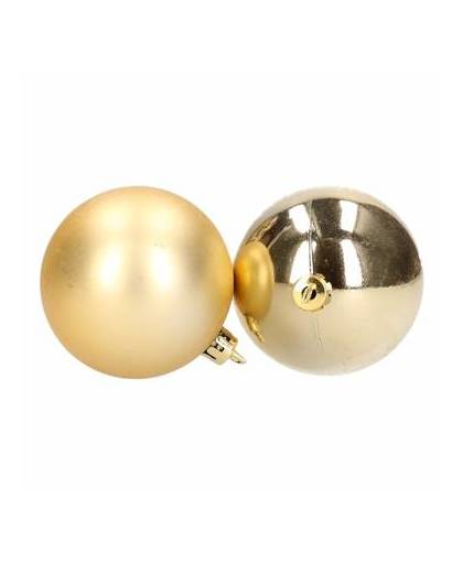 Gouden kerstballen 28 stuks 6 cm