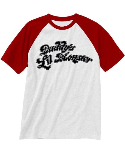 Suicide Squad - Daddy's Little Monster dames T-shirt wit/rood - L - Film merchandise